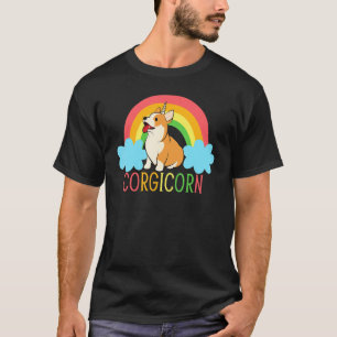 Corgicorn Corgi Hund Einhorn Regenbogen Süßes T-Sh T-Shirt