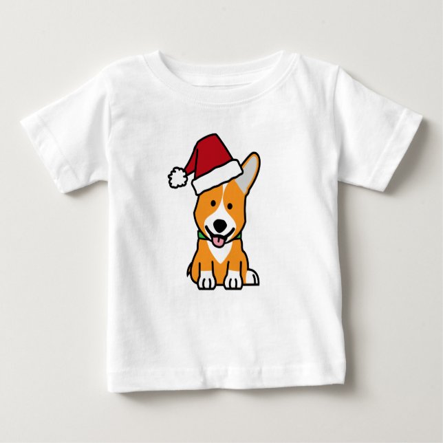 Corgihundewelpe Baby T-shirt (Vorderseite)