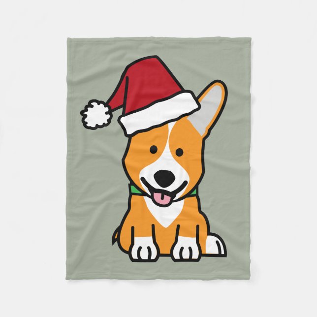 Corgihundewelpe Fleecedecke (Vorderseite)
