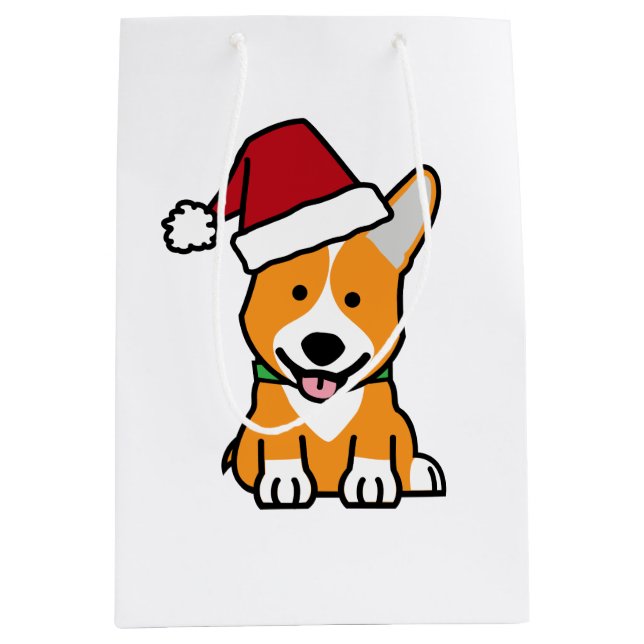 Corgihundewelpe Mittlere Geschenktüte (Vorderseite)