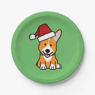 Corgihundewelpe Pappteller