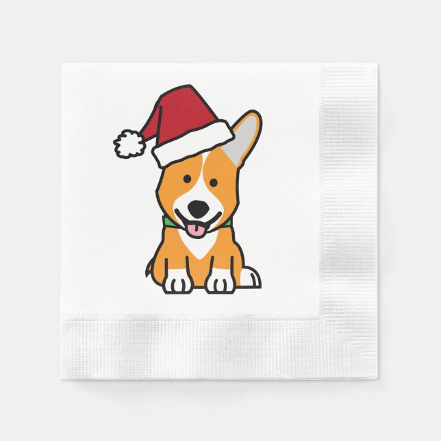 Corgihundewelpe Serviette (Vorderseite)
