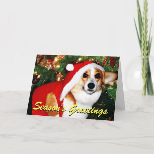 Corgihundweihnachtskarte Feiertagskarte