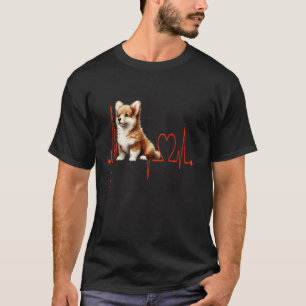 Corgipoo ( Corgi + Pudel) Hunde-Herzschlag Lustige T-Shirt