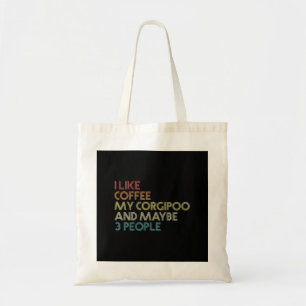 Corgipoo-Hundebesitzer-Geschenk Kaffee-Liebhaber L Tragetasche