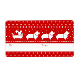 Corgis Christmas Sleigh Hunde Urlaub