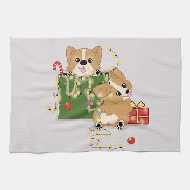 Corgis Geschirrtuch (Horizontal)