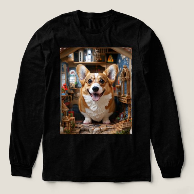 Corgis Haus Tri-Blend Shirt (Design Vorderseite)