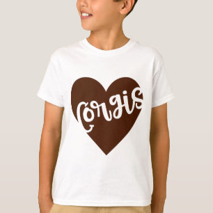 CORGIS - HERZ MIT ZEICHENTYPOGRAFIE T-Shirt