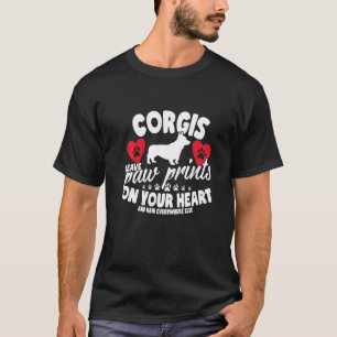 Corgis hinterlassen Pfotenabdrücke auf den Haaren T-Shirt