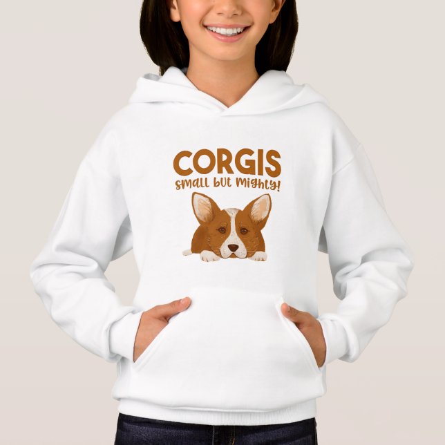 CORGIS - KLEIN ABER MÄCHTIG HOODIE (Vorderseite)