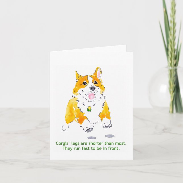 Corgis lassen schnelle Karte laufen (Vorderseite)