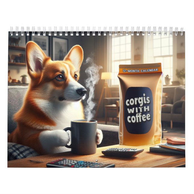 Corgis mit Kaffee! Kalender (Titelbild)