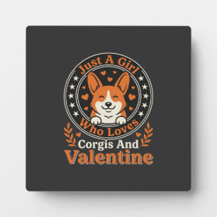 Corgis Valentins-Design für Mädchen, die Corgis li Fotoplatte