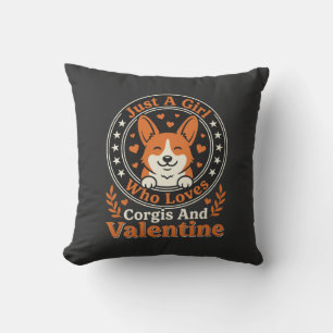 Corgis Valentins-Design für Mädchen, die Corgis li Kissen