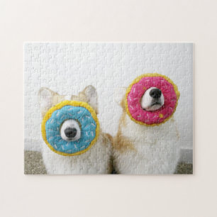 Corgnuts Corgi-Krapfen-Puzzlespiel, 11" x 14", 252 Puzzle