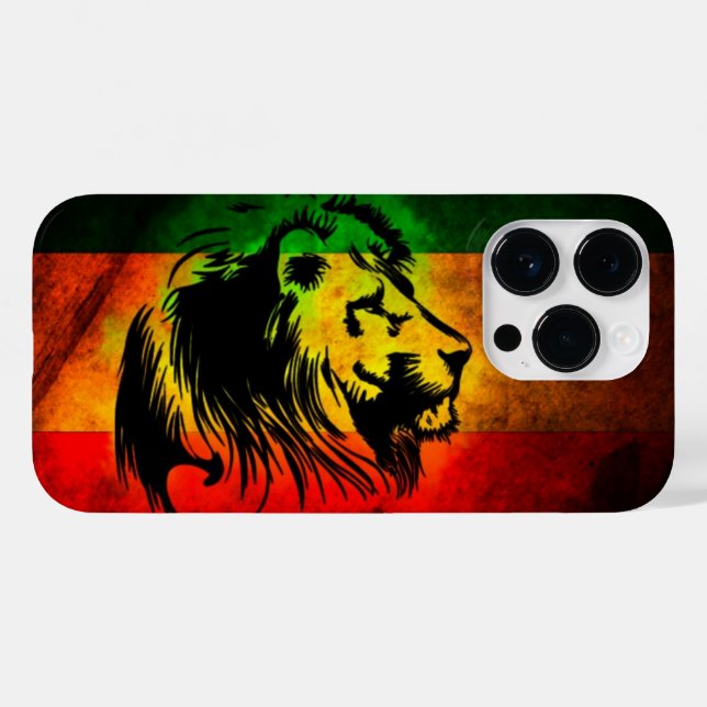 Cori rasta reggae Graffiti-Flagge Löwe Case-Mate iPhone Hülle (Rückseite (Horizontal))