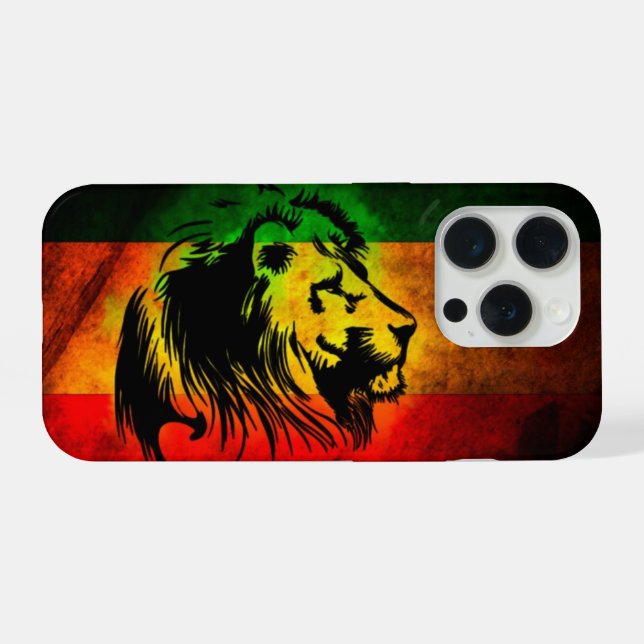 Cori rasta reggae Graffiti-Flagge Löwe iPhone Hülle (Rückseite (Horizontal))