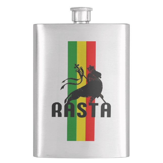 Cori Reith Rasta Reggaelöwe Flachmann (Vorderseite)