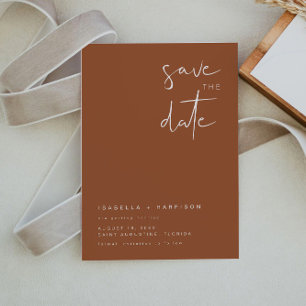 CORIANDER Bohemian Burnt Orange Save the Date Einladung