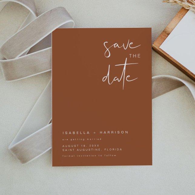 CORIANDER Bohemian Burnt Orange Save the Date Einladung (Von Creator hochgeladen)