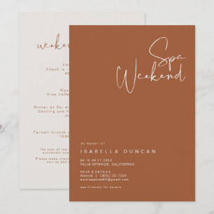 CORIANDER Bohemisch Burnt Orange Bachelorette Invi Einladung