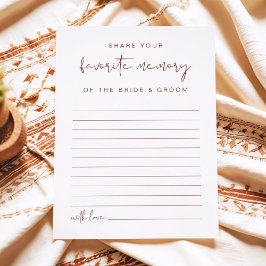 CORIANDER Bohemisch Rust Favorite Memory Game Einladung