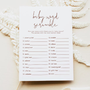 CORIANDER Boho Rust Baby Wortelsalat Spiel Einladu Einladung