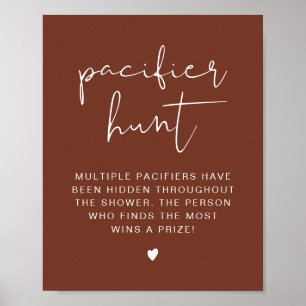 CORIANDER Boho Rust Schnuller Hunt Baby Showspiel Poster