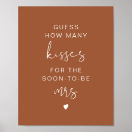 CORIANDER Boho schätzen wie viele Kisses Bridal Si Poster