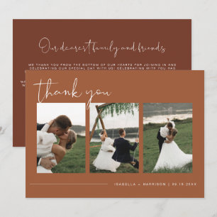 CORIANDER Boho Terracotta Foto Wedding Vielen Dank Einladung