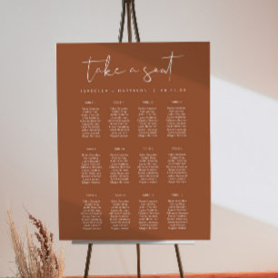 CORIANDER Boho Terracotta Rost Hochzeit Poster