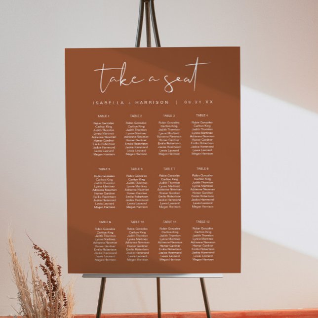 CORIANDER Boho Terracotta Rost Hochzeit Poster (Von Creator hochgeladen)