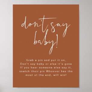 CORIANDER Boho Terracotta Sage kein Baby-Zeichen Poster