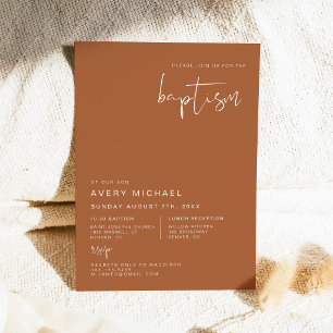 CORIANDER Boho Terracotta und Rust Wüste Taufe Einladung