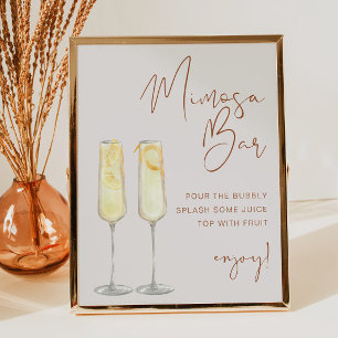 CORIANDER Boho Terrakotta Braut Mimosa Bar Schild