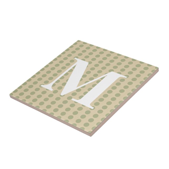 Coriander Spice Moods Punkte mit Monogramm Fliese (Seite)