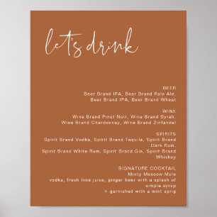 CORIANDER Terracotta Let's Drink Bar Menu Untersch Poster