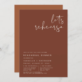 CORIANDER Terracotta und Rost Probe Abendessen Einladung