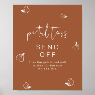 CORIANDER Terracotta Wedding Petal Tosend Off Poster