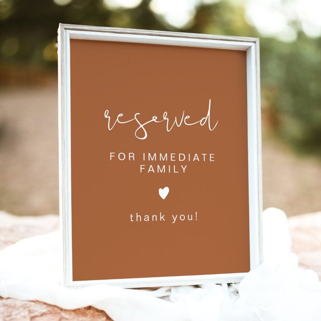 CORIANDER Terracotta Wedding Reservierung Seating  Poster (Von Creator hochgeladen)
