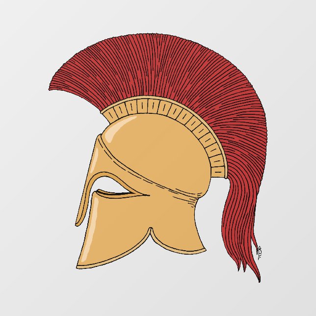 Corinthian Helmet Fensteraufkleber (Blatt)
