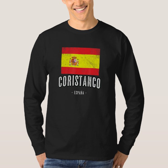 Coristanco Spanien Es Flag Stadt Bandera Ropa T-Shirt (Vorderseite)