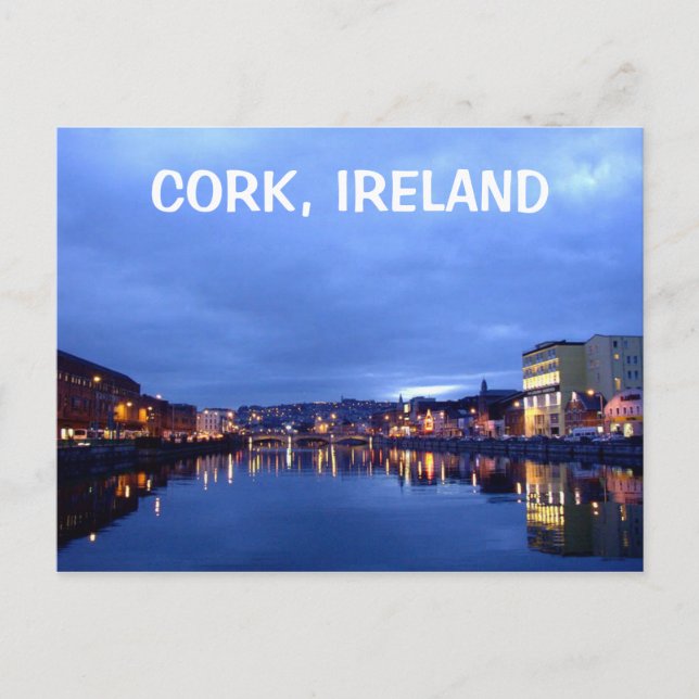 Cork at Night, Irland Postkarte (Vorderseite)
