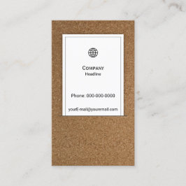 Cork Board Business Card Visitenkarte