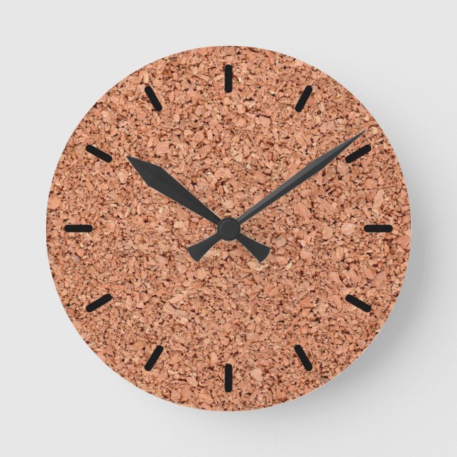 Cork Board Runde Wanduhr (Vorderseite)