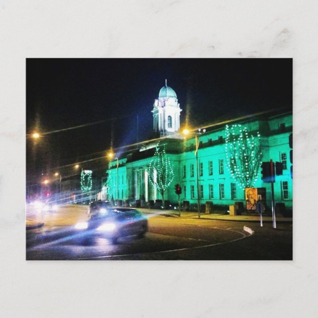 Cork City Hall, St. Patricks woche, Irland Postkarte (Vorderseite)
