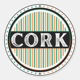 Cork City Pride Emblem – Irish Identity Runder Aufkleber