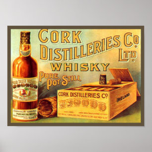 Cork Distillerie Whisky Vintage und Poster