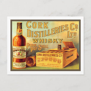 Cork Distilleries Whisky Vintage Ad Postkarte